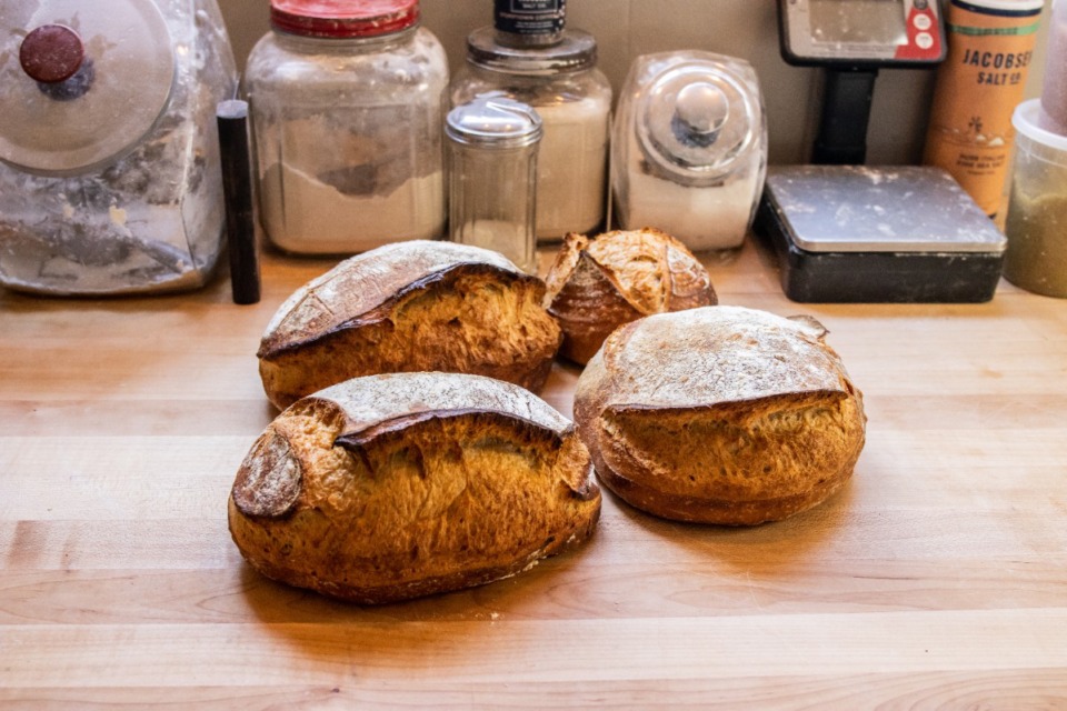 <strong>For some of his signature sourdough loaves, Daniel Blanchard uses impeccably sourced cheeses and organic ingredients.</strong> (Meka Wilson/The Daily Memphian)