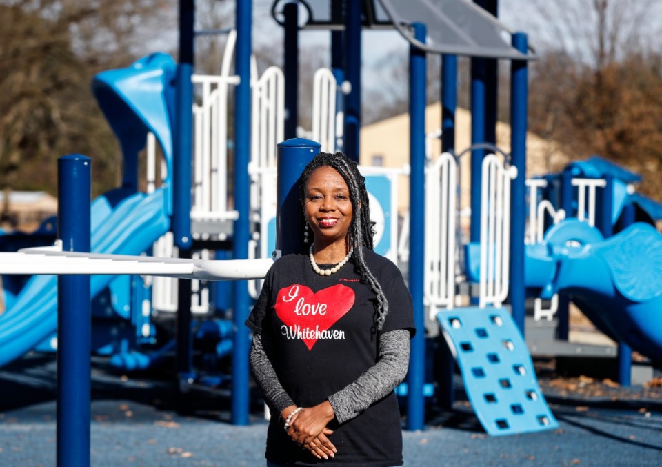 <strong>&ldquo;As a young girl coming to Whitehaven, it was just a big deal,&rdquo; said Whitehaven resident Pearl Walker, who was photographed at David Carnes Park.</strong> (Mark Weber/The Daily Memphian)