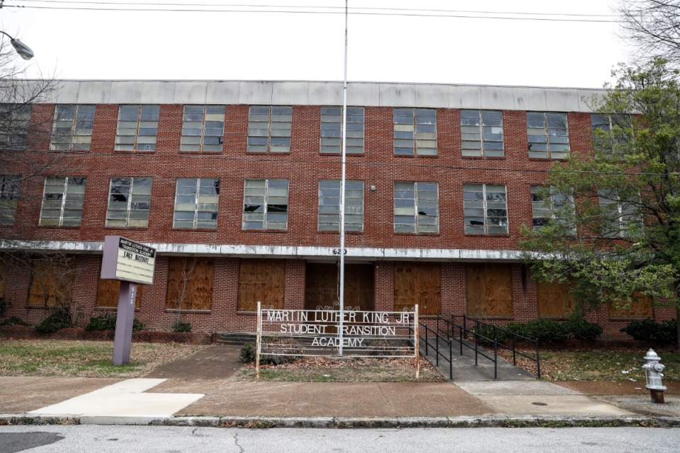 <strong>The former MLK Transition Academy/Porter Junior High School on Wednesday, Feb. 23, 2022.&nbsp;The site is proposed to house the upcoming South City Museum and Culture Center.</strong> (Mark Weber/The Daily Memphian)