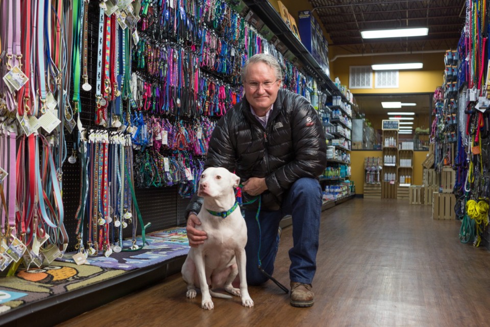 <strong>Shawn McGhee (with rescue pup Lucy) is the CEO of Hollywood Feed.</strong> (The Daily Memphian file)
