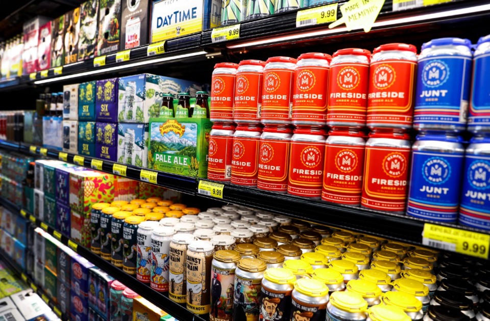 <strong>There&rsquo;s a 36-foot-long beer aisle at South Point Grocery in Downtown Memphis. The store will feature beer&nbsp; from several local breweries.</strong> (Mark Weber/The Daily Memphian)