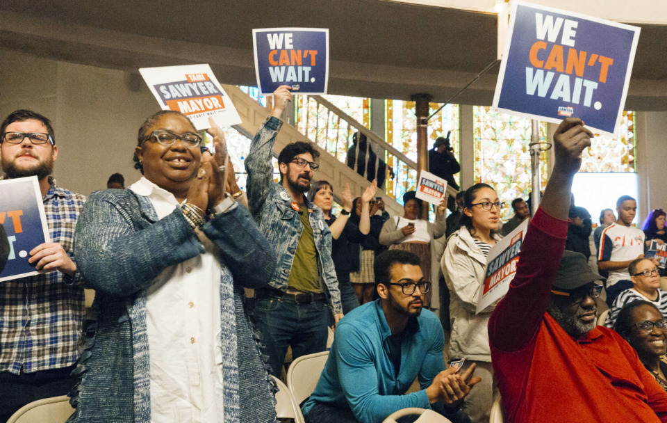 <p class="p1"><span class="s1"><strong>Several hundred people attended Tami Sawyer's 2019 mayoral campaign rally at Clayborne Temple in Downtown Memphis on Saturday, March 9, 2019.</strong> (Ziggy Mack/Special to The Daily Memphian)</span>