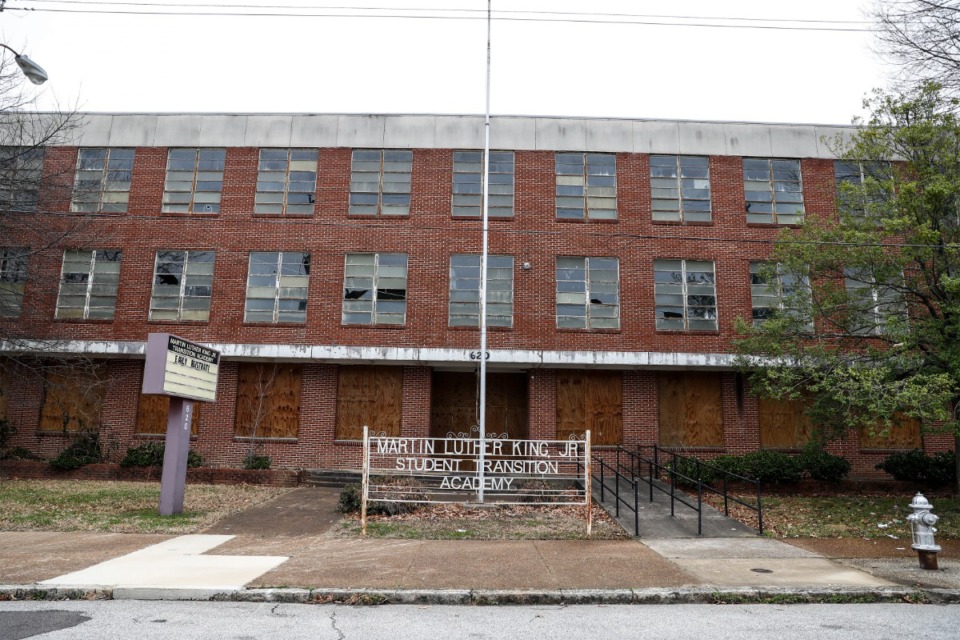 <strong>The former MLK Transition Academy/Porter School at 620 S. Lauderdale will be transformed into a museum space honoring South Memphis history.</strong> (Mark Weber/The Daily Memphian)