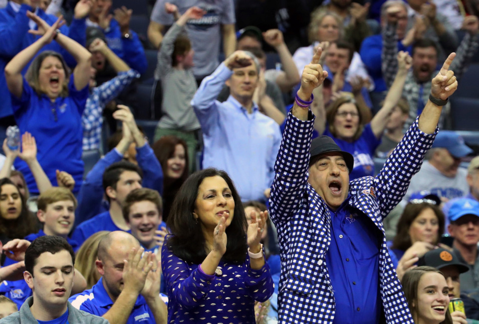 <strong>University of Memphis fans cheer during a game against the Tulsa Golden Hurricane at FedExForum on Saturday, March 9, 2019.&nbsp;</strong>(Karen Pulfer Focht/Special to The Daily Memphian)