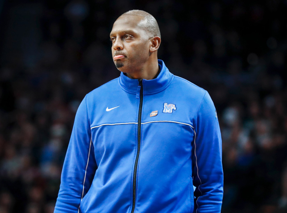<strong>Tigers head coach Penny Hardaway on the sidelines during action against Gonzaga during action on Saturday, March 19, 2022, at the NCAA tournament in Portland, Oregon.</strong> (Mark Weber/The Daily Memphian)