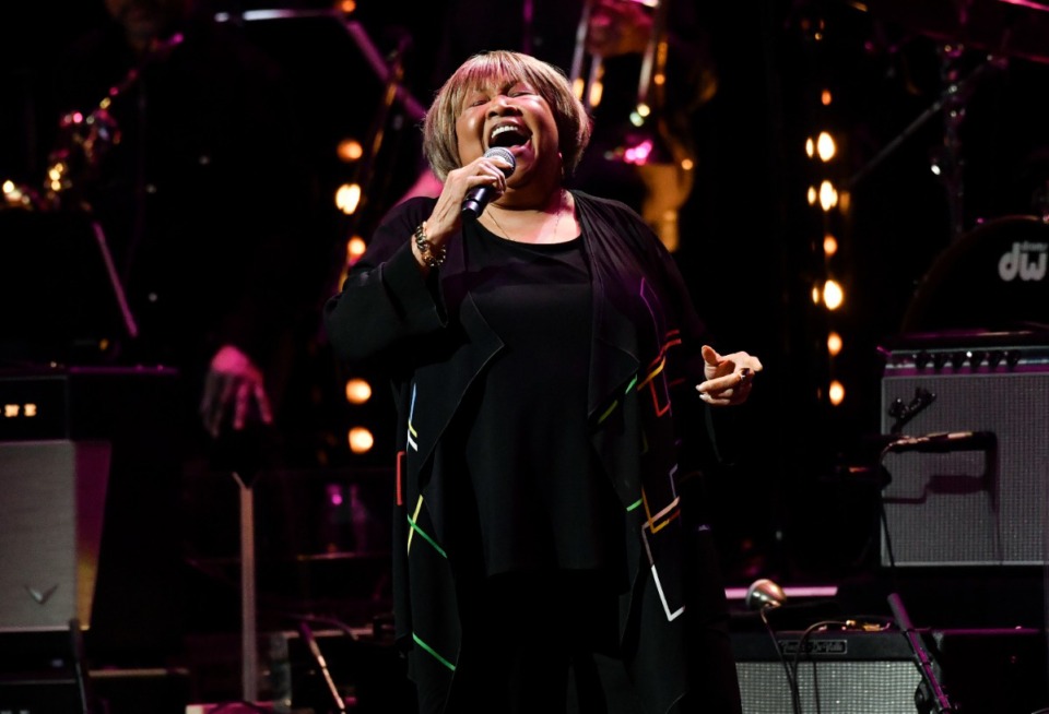 <strong>Mavis Staples performed at the sixth annual Love Rocks NYC benefit concert on March 10 in New York.</strong> (Photo by Evan Agostini/Invision/Associated Press)