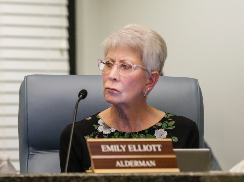 <strong>Bartlett Alderman Emily Elliott during a meeting on Tuesday, Feb. 22, 2022. Elliott&nbsp;has served on the Board of Mayor and Aldermen since 1998.</strong> (Mark Weber/The Daily Memphian file)