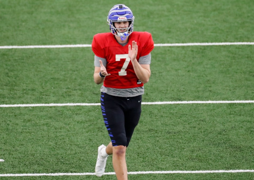 <strong>Memphis quarterback Grant Gunnell (during practice) tried to make the most of his time off with an injury. &ldquo;I did my rehab. Worked my butt off and got on the sideline and used it as an advantage.&rdquo;</strong> (Mark Weber/The Daily Memphian file)