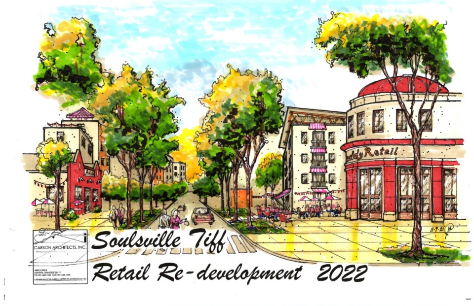 <strong>The Soulsville TIF (in a rendering) is one of the items on the City Council agenda. (</strong>Courtesy Carson Architects Inc.)
