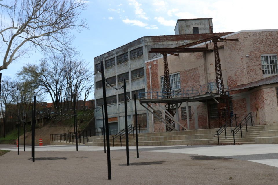 <strong>Here is the view while standing inside The Ravine in the Edge District facing the former Glass Factory building.</strong>&nbsp;(Neil Strebig/The Daily Memphian)