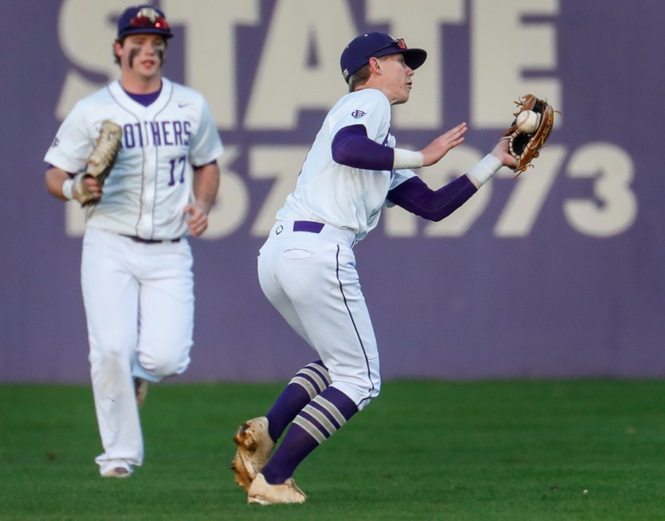 <strong>CBHS second basemen Ethan Finch (right) can&rsquo;t hang onto the ball in the game against Briarcrest on April 18, 2022.</strong> (Mark Weber/The Daily Memphian)