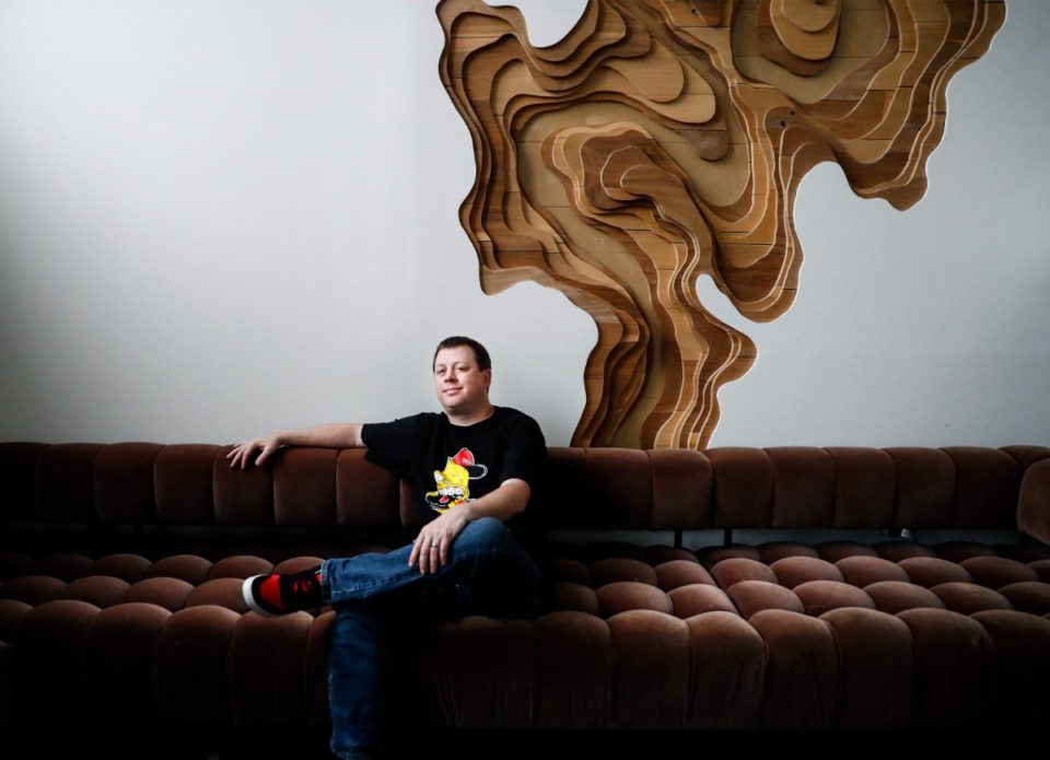 <strong>Chad Weekley is the music curator for Central Station, compiling playlists for the hotel&rsquo;s guest rooms, website and listening lounge.&nbsp;</strong>(Mark Weber/The Daily Memphian)