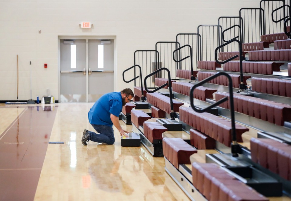 <strong>The school district used its capital outlay funds to pay for the $4 million construction on the Collierville Elementary School gym.</strong> (Mark Weber/The Daily Memphian)