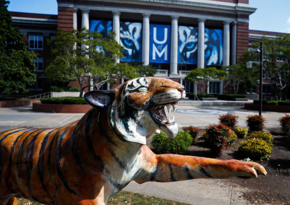 <strong>The University of Memphis administration building on Wednesday, April 21, 2021. Ookla is joining the University of Memphis Research Foundation Research Park on Highland Street.</strong> (Mark Weber/The Daily Memphian)