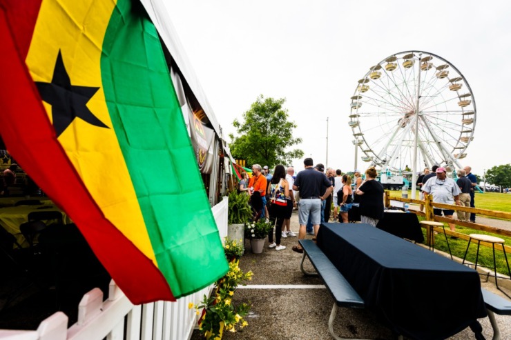 <strong>A Ghanaian flag hangs outside of the Ghana Grillers tent.</strong> (Ziggy Mack/Special to The Daily Memphian.)