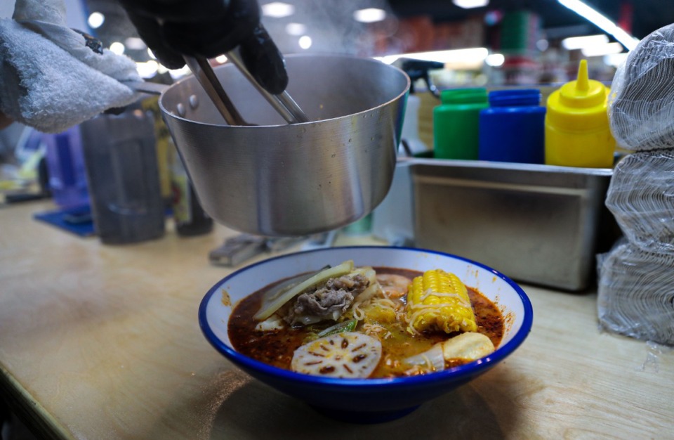 <strong>Flame MaLaTang Pop Up&rsquo;s signature dish is prepared at its location inside the Viet Hoa Food Market on Cleveland Avenue. The eatery is open Thursday through Monday, for lunch and dinner.</strong> (Patrick Lantrip/Daily Memphian)