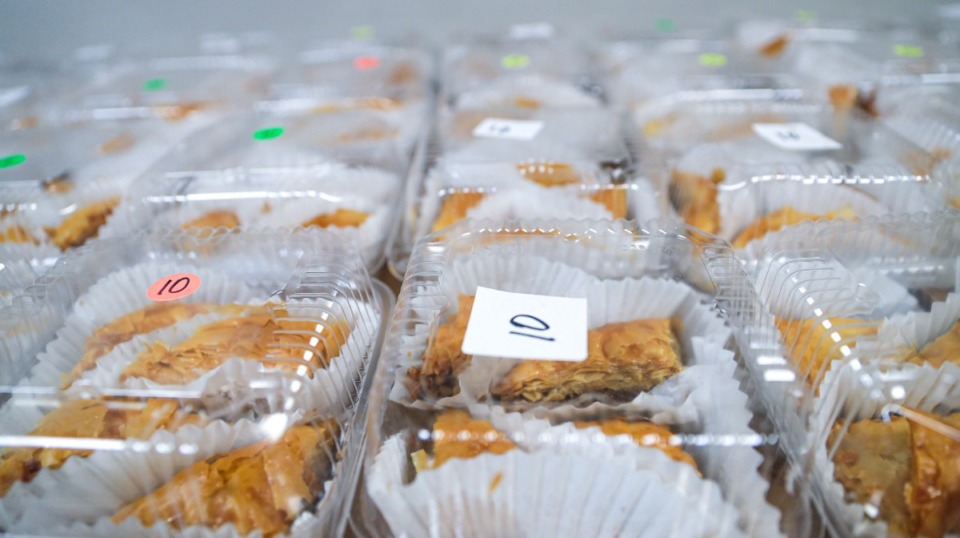 <strong>More than 4,000 pieces of baklava were made for Memphis Greek Festival on May 20, 2022.</strong> (Patrick Lantrip/Daily Memphian)