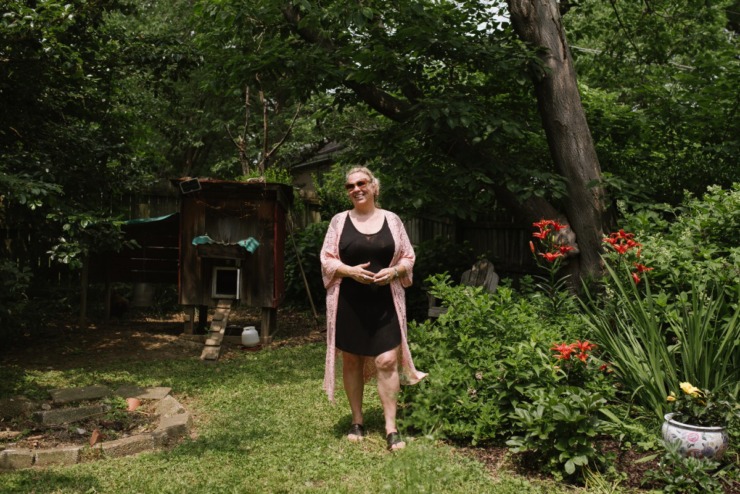 <strong>Heidi Ho said she enjoys pampering the chickens that live in her backyard.</strong> (Lucy Garrett/Special to The Daily Memphian)