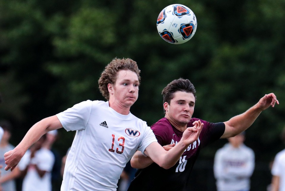 <strong>Collierville junior Ryan Anthony (16) chases down a loose ball during the state championship tournament match against Knoxville West on May 24 in Murfreesboro, Tennessee.</strong> (Patrick Lantrip/Daily Memphian)