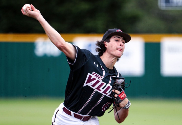<strong>Collierville pitcher Thomas Crabtree (6) makes a throw during a May 24, 2022 state championship tournament game against Riverdale in Murfreesboro, Tennessee.</strong> (Patrick Lantrip/Daily Memphian)