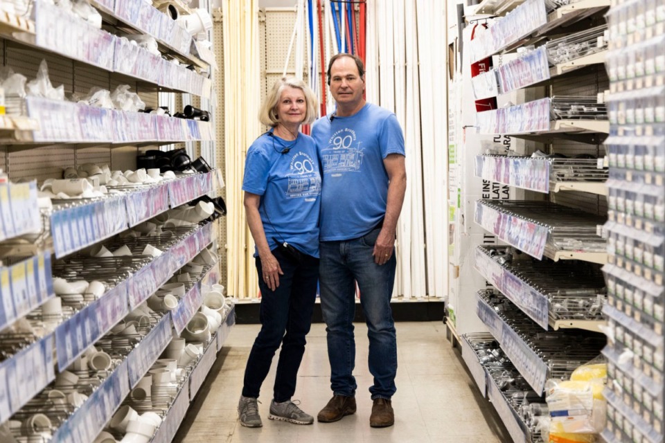 <strong>Ben and Carrie Whitten, owners of Whitten Brothers Hardware at 2909 Park Ave. The hardware store opened in 1929, on the eve of the Depression, in Orange Mound.</strong> (Brad Vest/Special to The Daily Memphian)