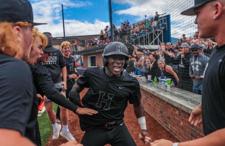 <strong>Houston players react to a tying run in the Class 4A State Baseball championship game in Murfreesboro, Tennessee May 28, 2022.</strong> (Patrick Lantrip/Daily Memphian)