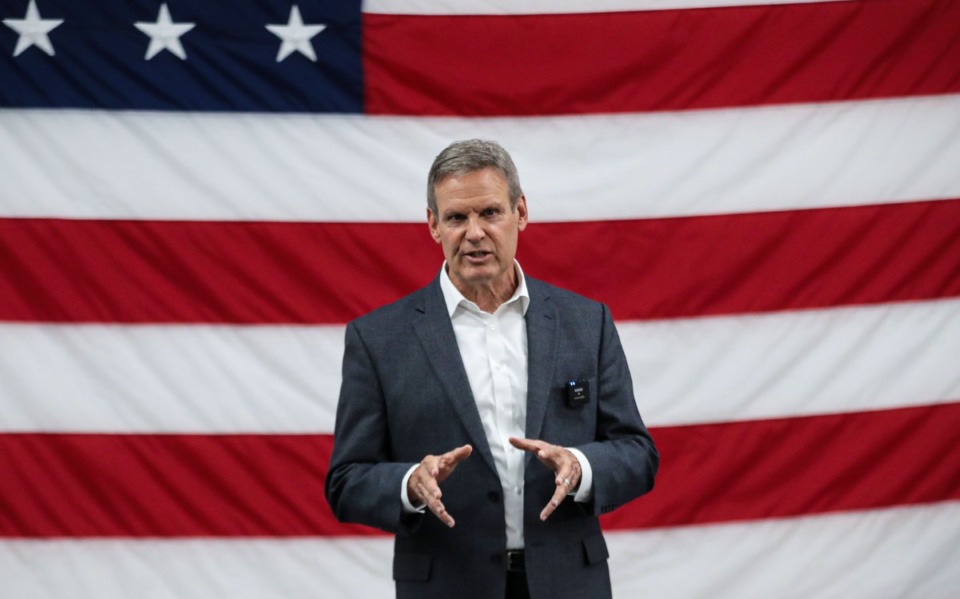 <strong>&ldquo;We can&rsquo;t control what an 18-year-old who decides to go in and shoot 19 children (can do),&rdquo; Tennessee Governor Bill Lee said.</strong> (Patrick Lantrip/The Daily Memphian)