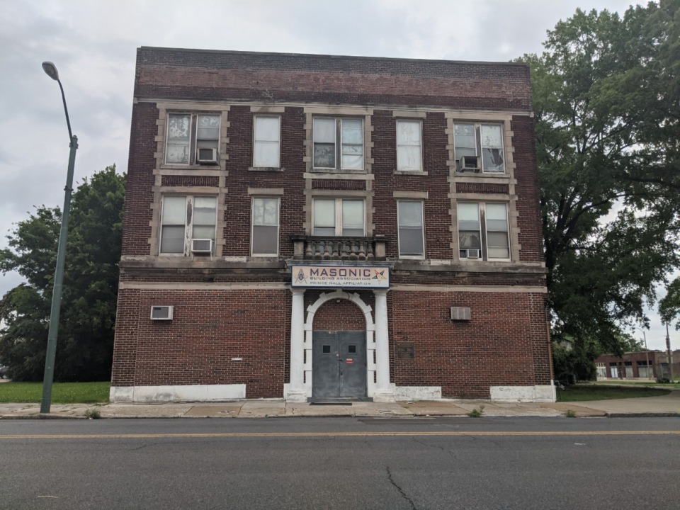 <strong>UrbanArch is seeking a $60,000 exterior improvement grant from the Center City Development Corp. to improve the facade and add new signage to the former Prince Hall Chapter of the Masonic Building Assocation at 154 G.E. Patterson.</strong> (Neil Strebig/Daily Memphian))