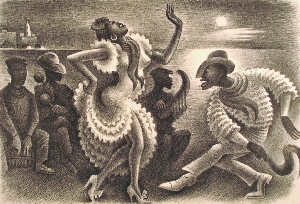 <strong>The Memphis Brooks Museum of Art&rsquo;s new exhibit,&nbsp;&ldquo;Action!: Art in Motion,&rdquo; was inspired artworks that feature movement and animation, like&nbsp;&ldquo;Rumba,&rdquo;&nbsp;by Miguel Covarrubias.</strong>&nbsp;(Courtesy Memphis Brooks Museum of Art)