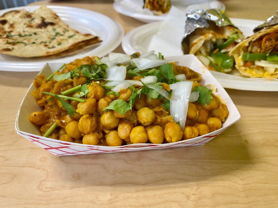 <strong>Samosa chaat and kathi rolls are among the street food options at Nawab&rsquo;s Restaurant.</strong> (Chris Herrington/The Daily Memphian)