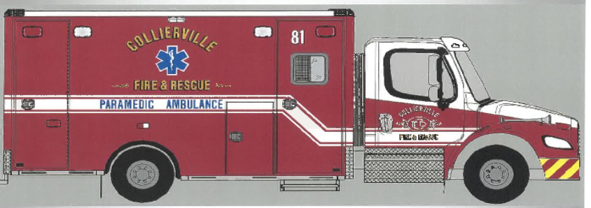 <strong>&ldquo;Supply chain issues&rdquo; are delaying delivery of the new ambulances, Fire Chief Buddy Billings,who retires this week, said. Meanwhile, the town will use ambulances on loan from Rural Metro.</strong> (Courtesy Town of Collierville)