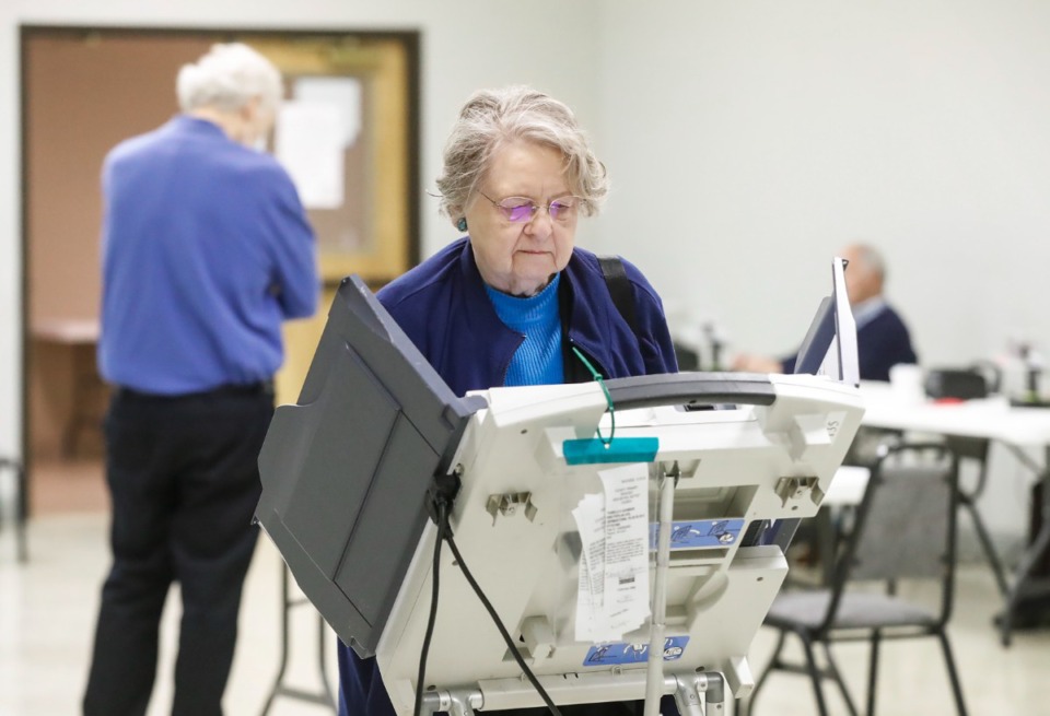 <strong>Voters cast their ballots in April at New Bethel Missionary Baptist Church. A new voting system will debut with the November state and federal general elections.</strong> (Mark Weber/The Daily Memphian file)
