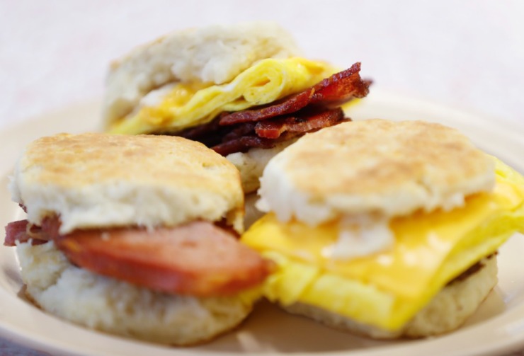Bryant&rsquo;s Breakfast biscuit sandwiches returned in April 2021 with the restaurant&rsquo;s reopening.&nbsp;(Mark Weber/The Daily Memphian)