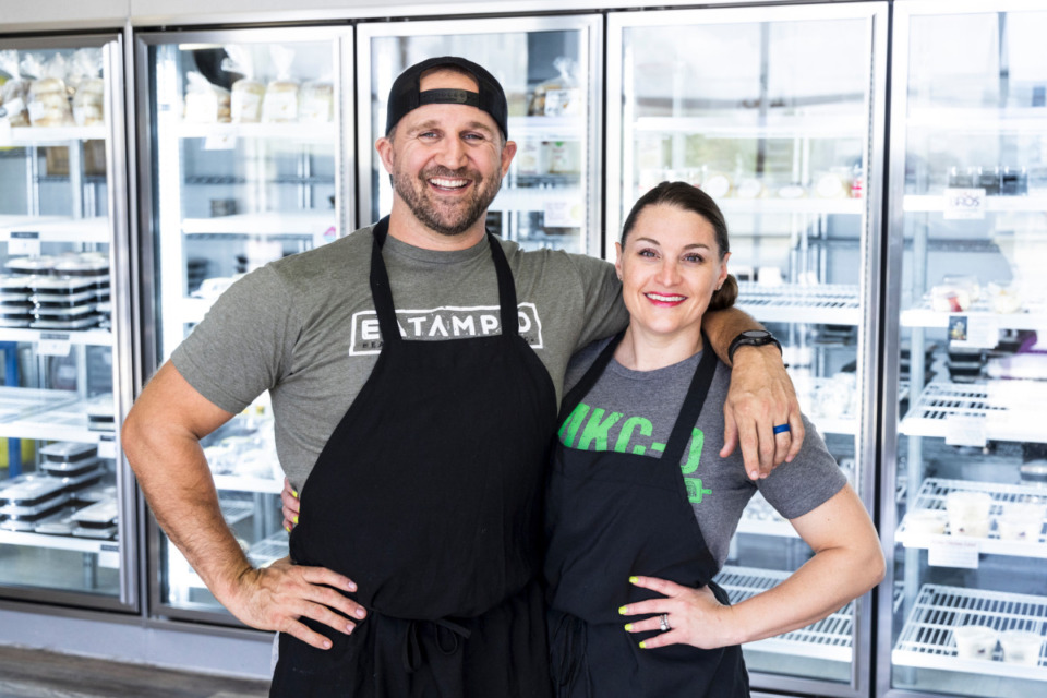 <strong>Molly, right, and Richard McCracken started Amplified Meal Prep in 2017 to help Memphians eat healthy. Now, they employ 30 people and have a 6,500-square-foot commercial kitchen in Cordova.</strong> (Brad Vest/Special to The Daily Memphian)