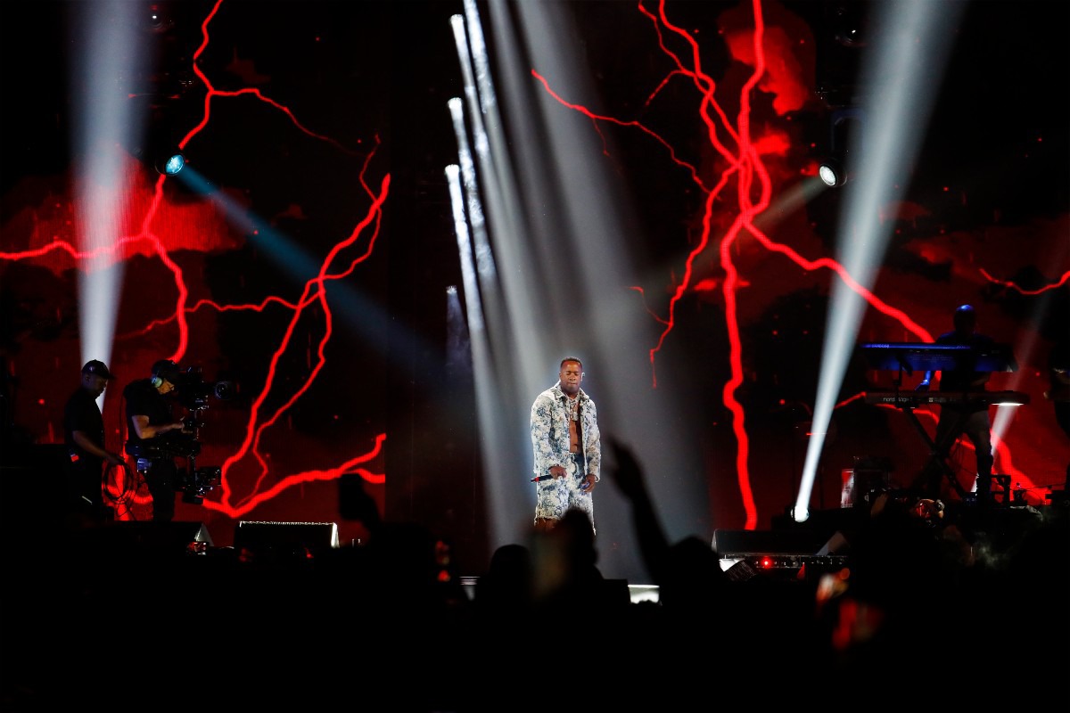 <strong>Yo Gotti ran through a few songs from his early album,&nbsp;&ldquo;Back 2 Da Basics,&rdquo; on Friday, July 15, 2022, at FedExForum.</strong> (Mark Weber/The Daily Memphian)