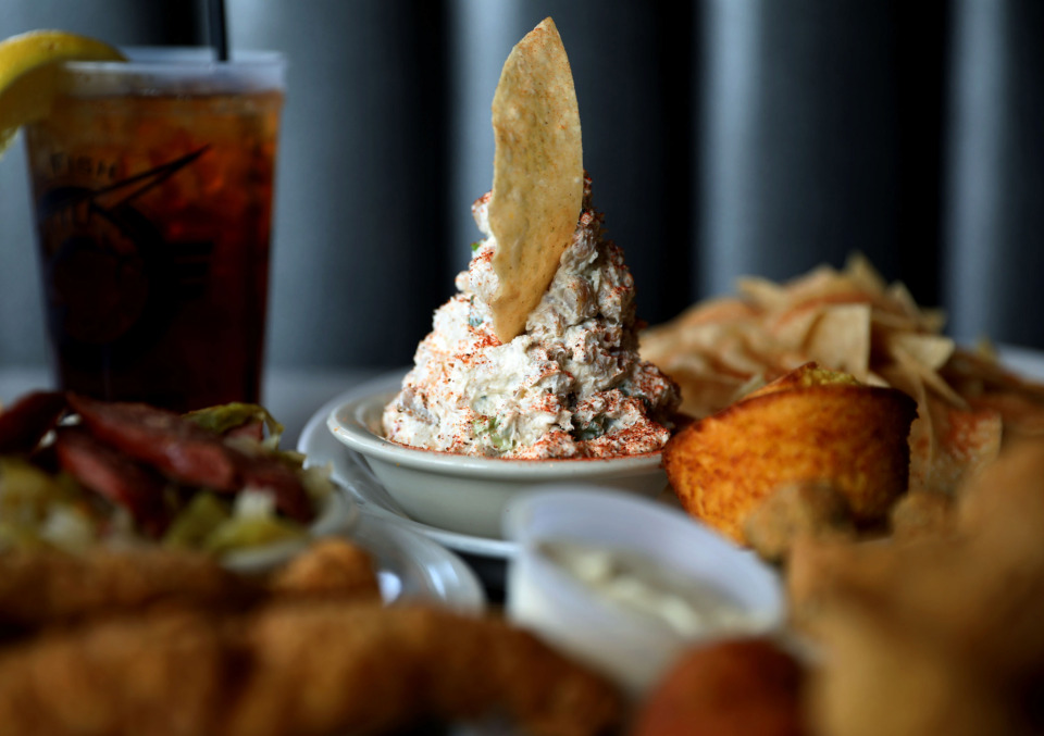 <strong>Soul Fish's smoked catfish dip is creamy, zippy and slightly smoky concoction served with housemade tortilla chips.</strong>&nbsp;(Houston Cofield/Daily Memphian)