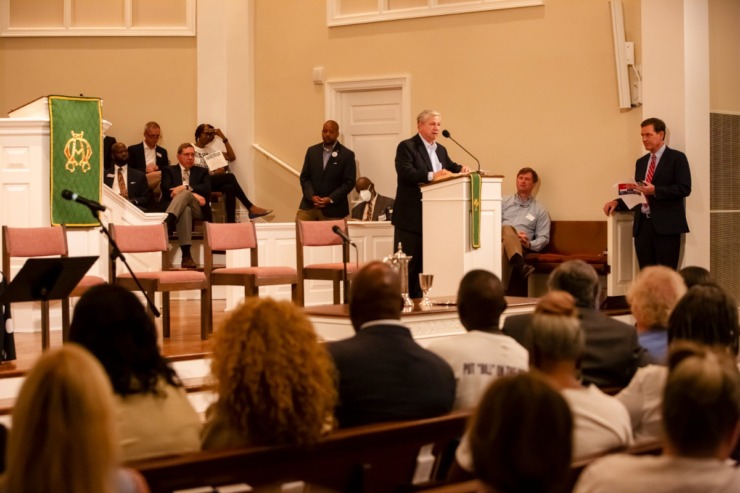<strong>Judicial candidates speak during &ldquo;Meet the Judges&rdquo; at Germantown Presbyterian Church on Thursday, July 21, 2022.&nbsp;</strong>(Ziggy Mack/Special to The Daily Memphian)