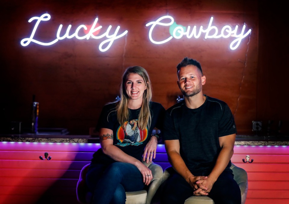 <strong>Chef Meredith Clinton (left) and owner Jared Welch (right) will soon open the Lucky Cowboy, a speakeasy in the basement of 409 S. Main St.</strong> (Mark Weber/The Daily Memphian)