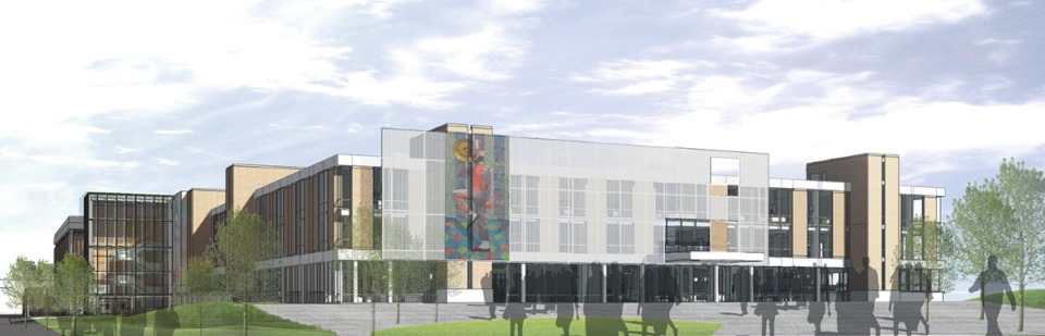<strong>A rendering shows Northside Square, which will replace Northside High School at 1212 Vollintine Ave.</strong> (Courtesy The Works, Inc.)
