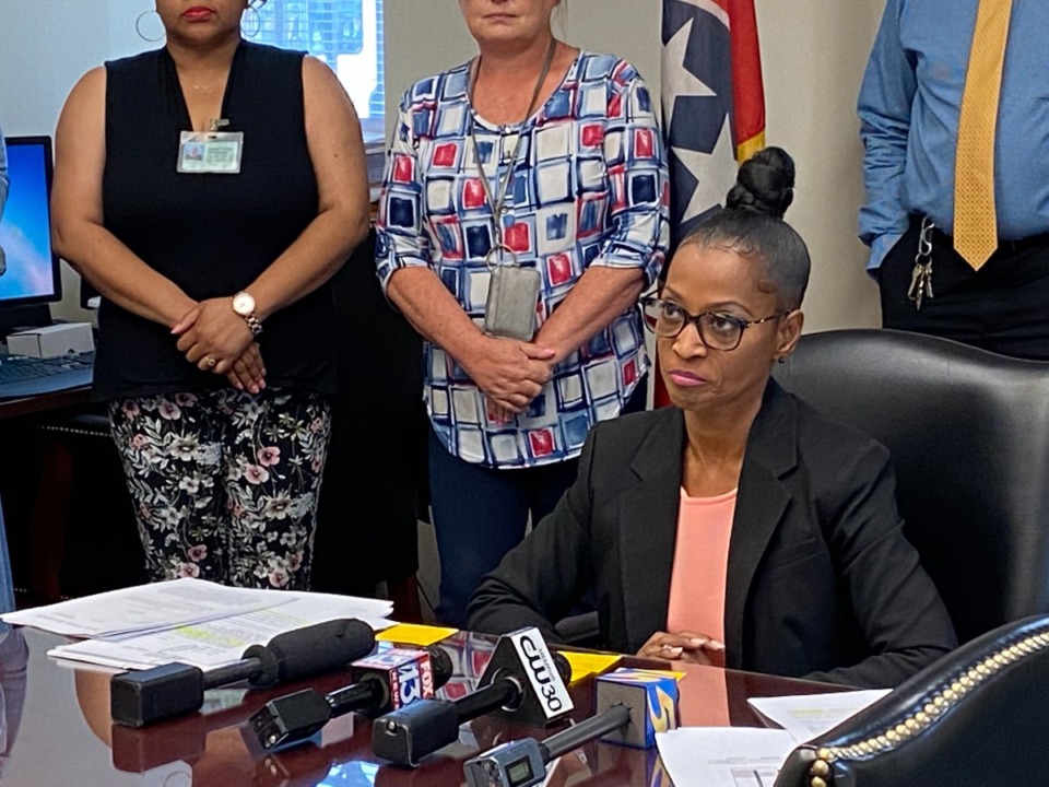 <strong>Shelby County Clerk Wanda Halbert renewed allegations of financial irregularities she&rsquo;d inherited when she was elected nearly four years ago. </strong>(Bill Dries/The Daily Memphian)