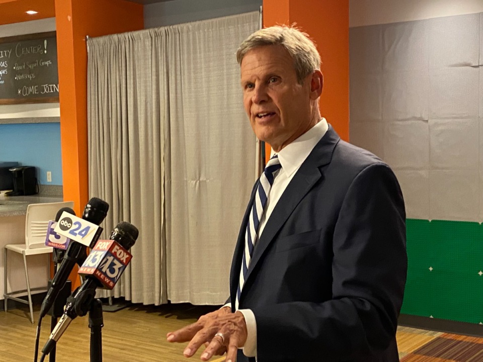 <strong>&ldquo;Our task is to create and engage in a process that is of high quality,&rdquo; Tennessee Gov. Bill Lee said of the recently activated school voucher program during a Friday, July 29, visit to Memphis.</strong> (Bill Dries/Daily Memphian)