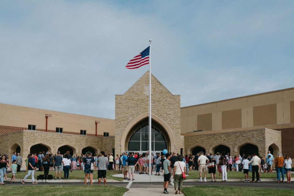 <strong>Lots of local families turned out for the grand opening of Lakeland Preparatory High School, Saturday, July 30, 2022.</strong> (Lucy Garrett/Special to The Daily Memphian)