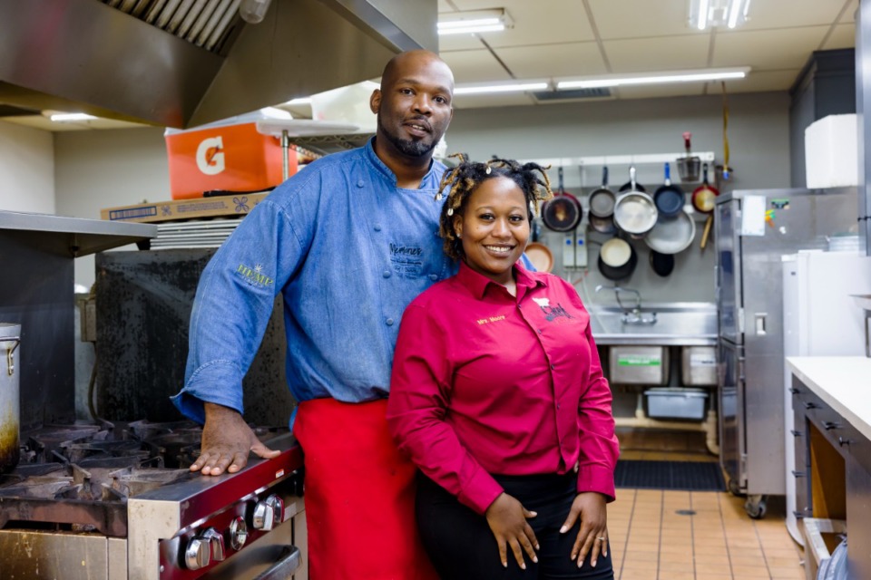 <strong>Chris and Regina Moore work from a local community kitchen space in the Raleigh-Frayser area. The husband-and-wife team&rsquo;s spinach artichoke dip will be in Walmart stores.</strong> (Ziggy Mack/Special to The Daily Memphian)