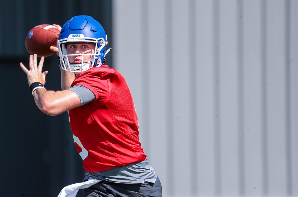 <strong>&ldquo;We were plus eight in games we won and minus seven in games we lose,&rdquo; University of Memphis quarterback Seth Henigan (5) said of last season. &ldquo;I fumbled the ball in every game that we lose.&rdquo;</strong> (Patrick Lantrip/Daily Memphian)