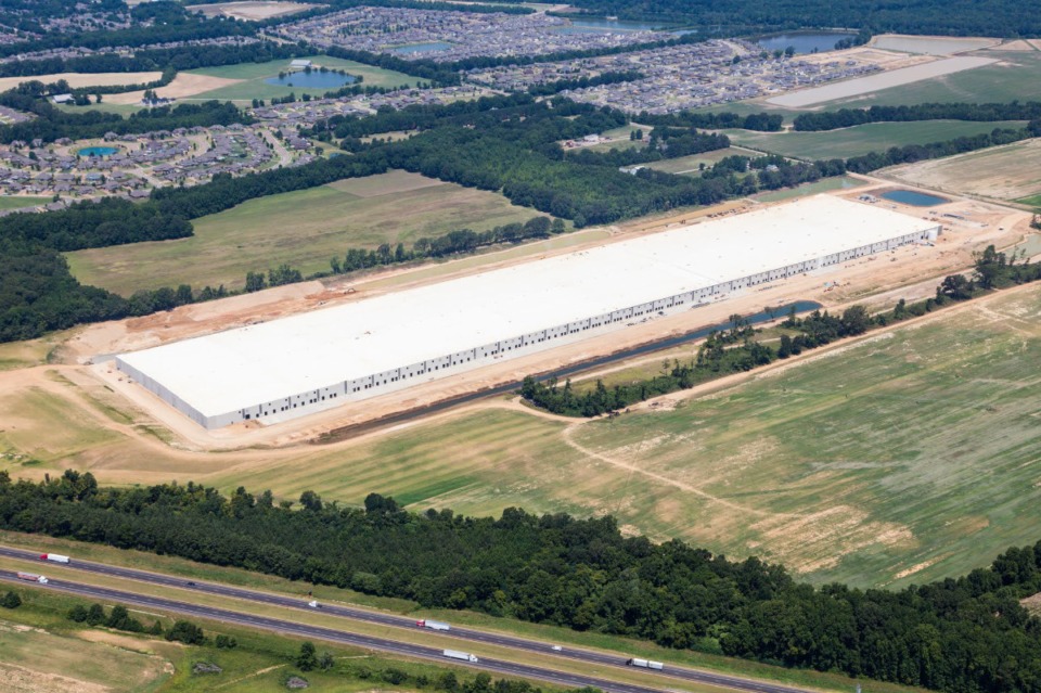 <strong>A 2-million-square-foot Helen of Troy facility near the Tenn. 196 exit of I-40 in Gallaway, Tenn., is set to open in early 2023. Helen of Troy also has two facilities in DeSoto County&nbsp;&mdash; one in Olive Branch and one in Southaven.</strong> (Rendering courtesy Helen of Troy)