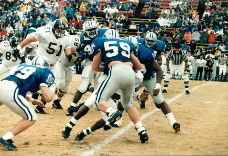 A petition was started asking to retire Danton Barto&rsquo;s No. 59 jersey. (Courtesy University of Memphis Athletcis)