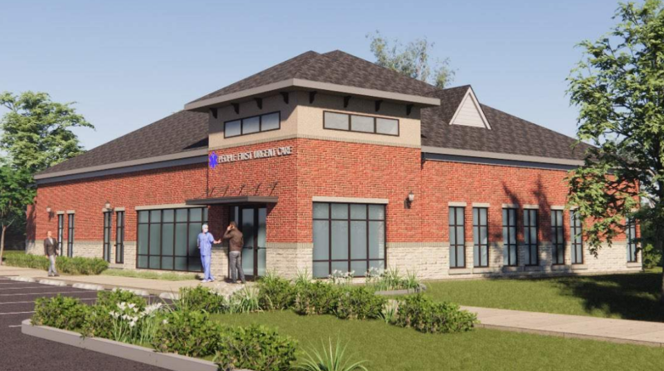 <strong>Collierville&rsquo;s Board of Mayor and Aldermen approved an urgent care facility Monday, Aug. 8. The People First Urgent Care facility is proposed on the north side of Poplar Avenue near the eastern border of Collierville.</strong> (Rendering courtesy Town of Collierville)
