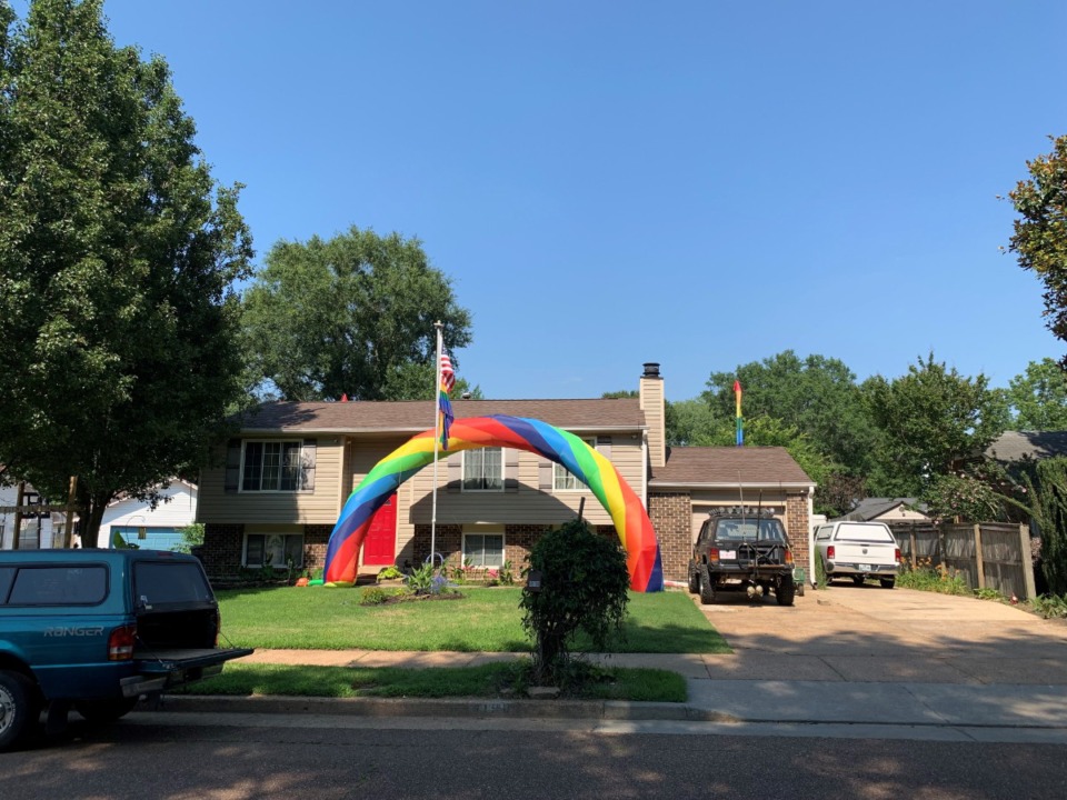 <strong>Nick Toombs was asked to remove the rainbow inflatable from his front yard because it violated the suburb&rsquo;s sign ordinance.&nbsp;</strong>(Omer Yusuf/The Daily Memphian file)