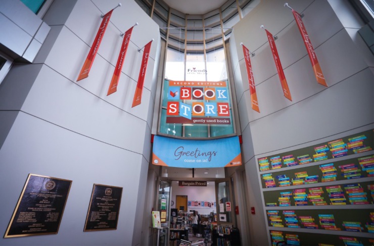 Second Editions Book Store is located inside the Benjamin L. Hooks Library at 3030 Poplar Ave. (Patrick Lantrip/The Daily Memphian)