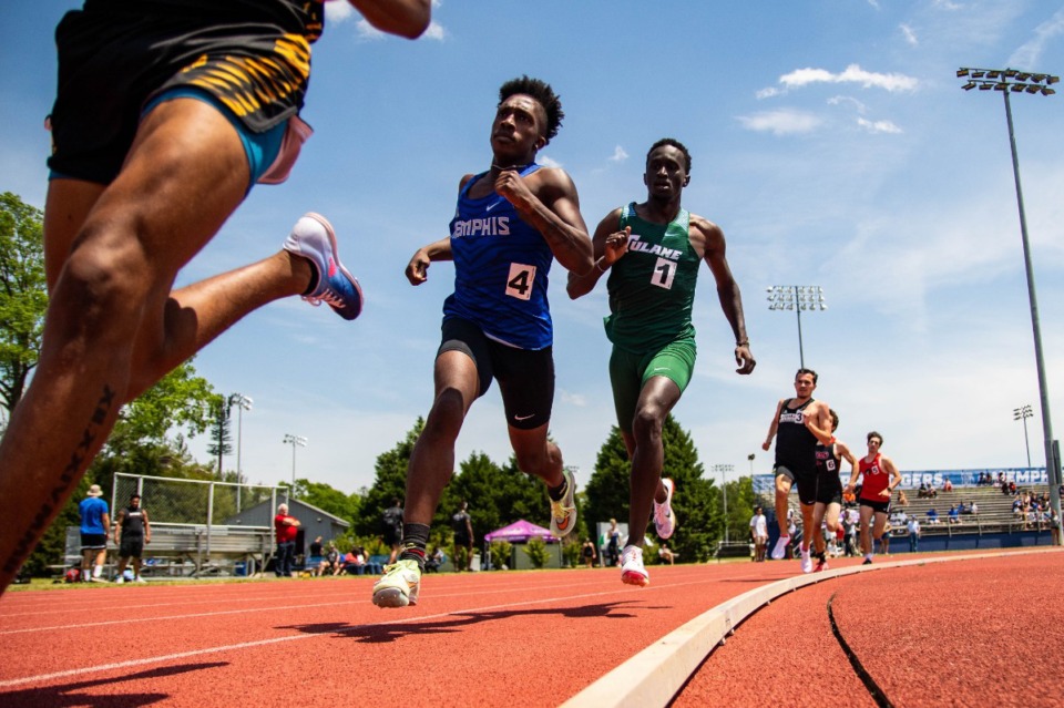 <strong>Emmanuel Cullins (4) found his passion for running track in eighth grade.</strong> (Courtesy Matt Smith, Memphis Athletics)